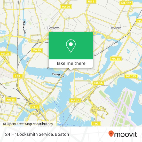 Mapa de 24 Hr Locksmith Service