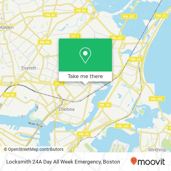 Locksmith 24A Day All Week Emergency map