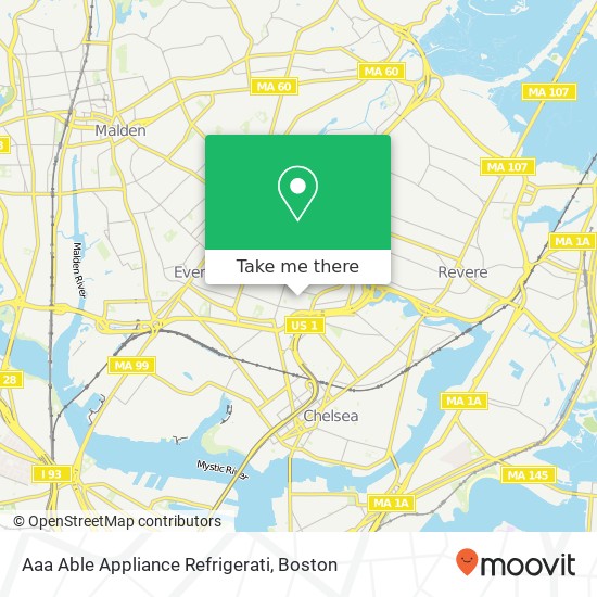 Aaa Able Appliance Refrigerati map