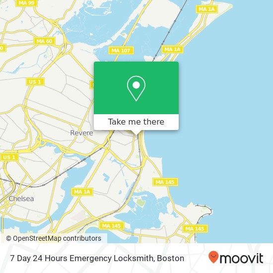 7 Day 24 Hours Emergency Locksmith map