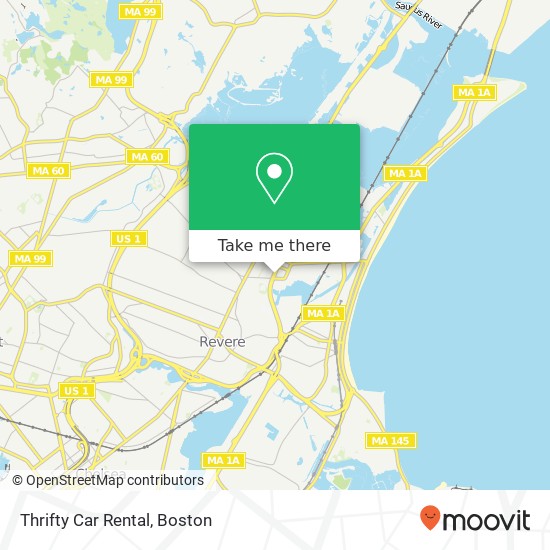 Thrifty Car Rental map