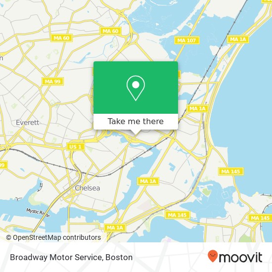 Broadway Motor Service map