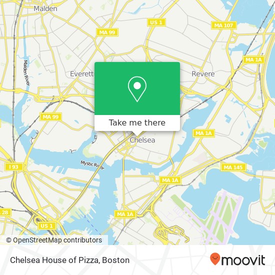 Chelsea House of Pizza map
