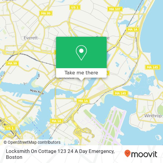 Locksmith On Cottage 123 24 A Day Emergency map