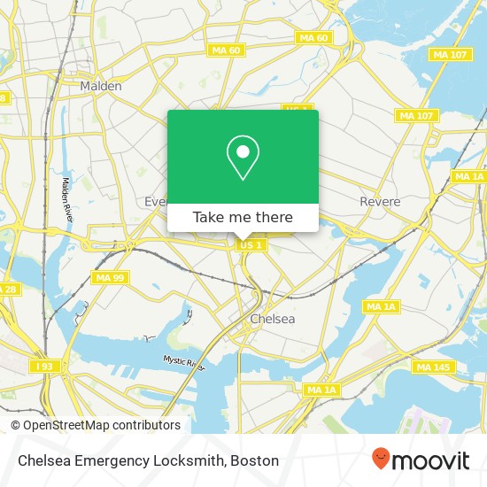 Mapa de Chelsea Emergency Locksmith