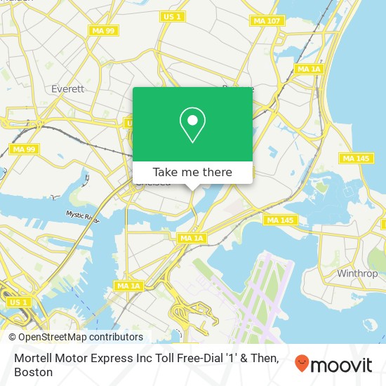 Mapa de Mortell Motor Express Inc Toll Free-Dial '1' & Then