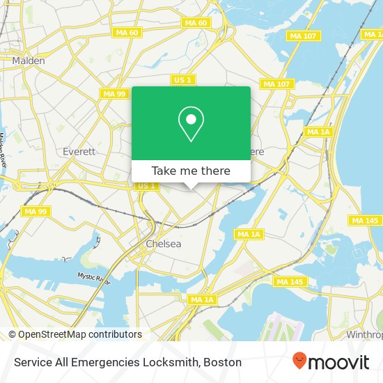 Mapa de Service All Emergencies Locksmith