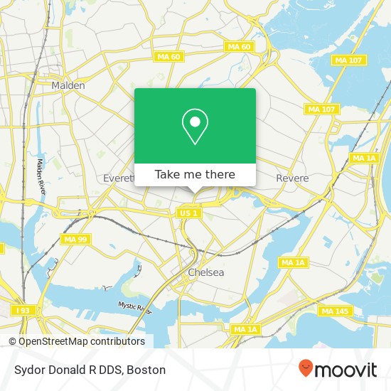 Sydor Donald R DDS map