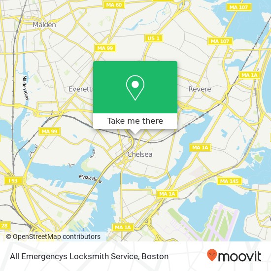 Mapa de All Emergencys Locksmith Service