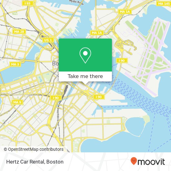 Hertz Car Rental map