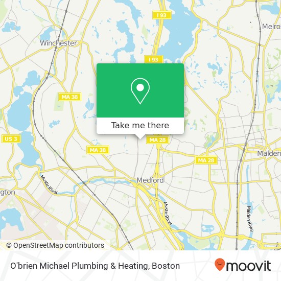 O'brien Michael Plumbing & Heating map