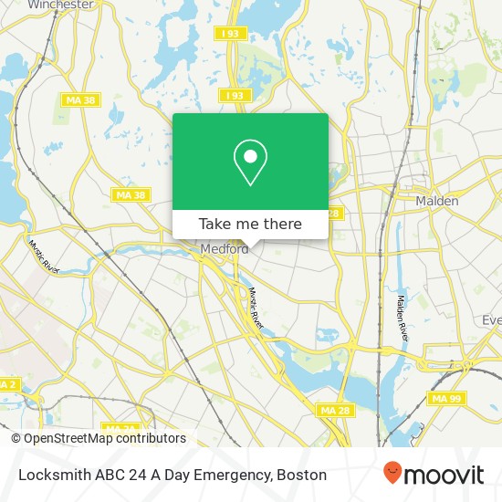 Locksmith ABC 24 A Day Emergency map