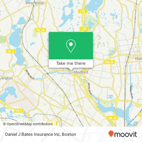 Daniel J Bates Insurance Inc map