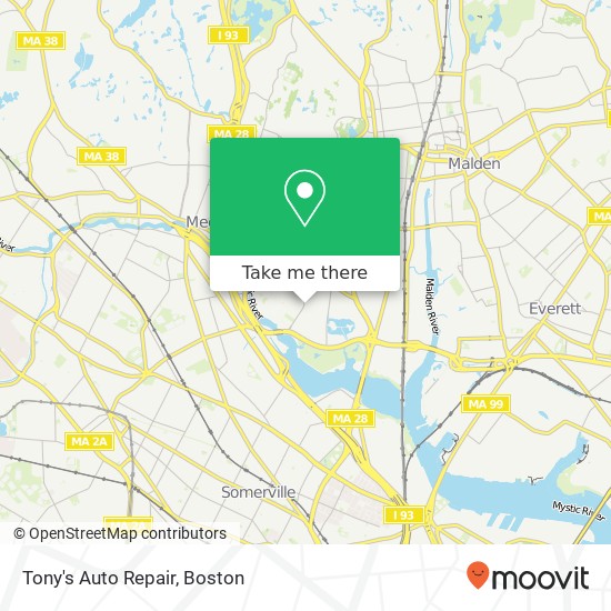 Mapa de Tony's Auto Repair