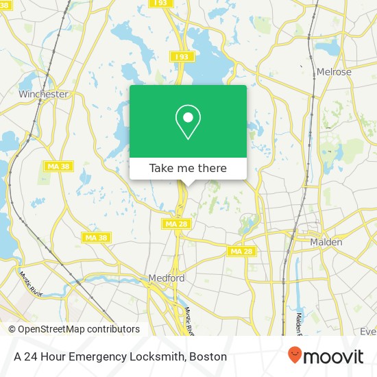 Mapa de A 24 Hour Emergency Locksmith