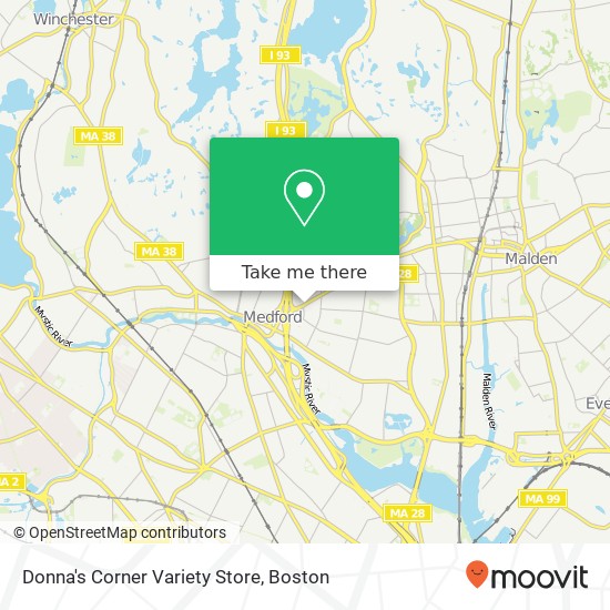 Mapa de Donna's Corner Variety Store