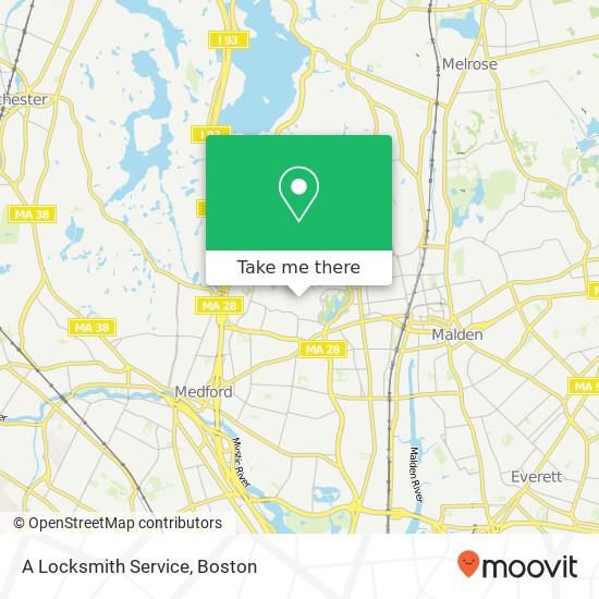 Mapa de A Locksmith Service