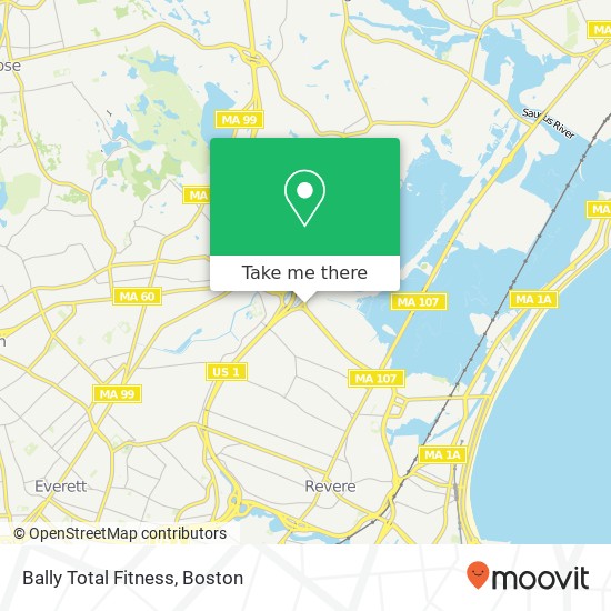 Mapa de Bally Total Fitness