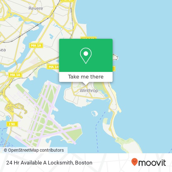 24 Hr Available A Locksmith map