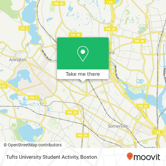 Mapa de Tufts University Student Activity