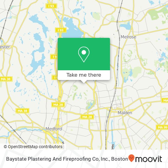 Baystate Plastering And Fireproofing Co, Inc. map