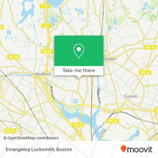 Mapa de Emergency Locksmith