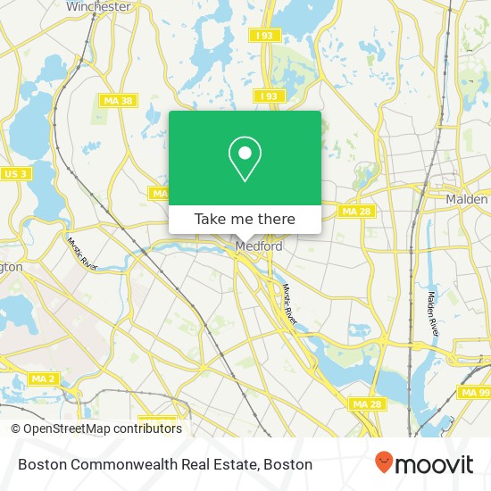 Boston Commonwealth Real Estate map