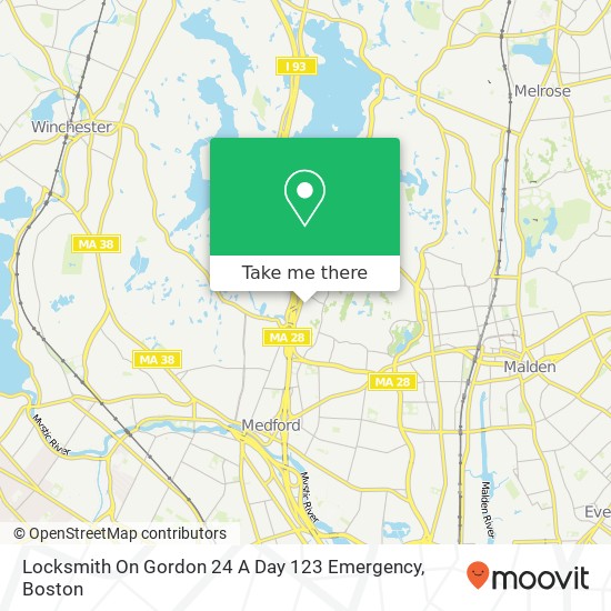 Mapa de Locksmith On Gordon 24 A Day 123 Emergency