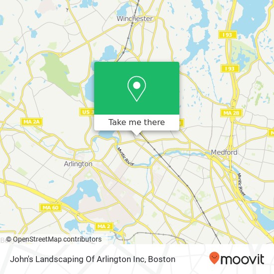 Mapa de John's Landscaping Of Arlington Inc