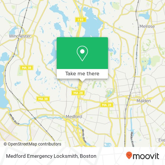 Mapa de Medford Emergency Locksmith