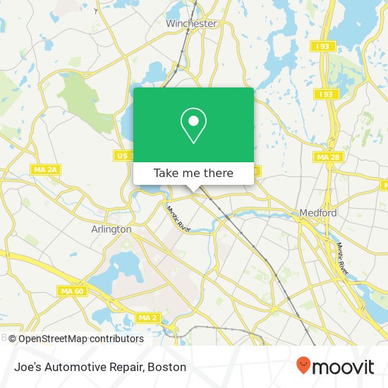 Joe's Automotive Repair map