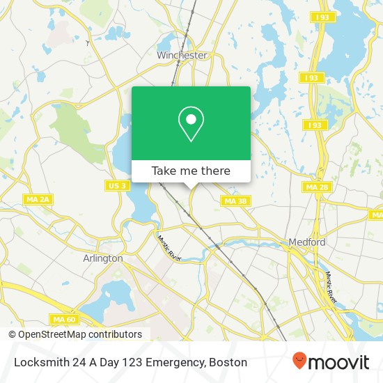 Locksmith 24 A Day 123 Emergency map