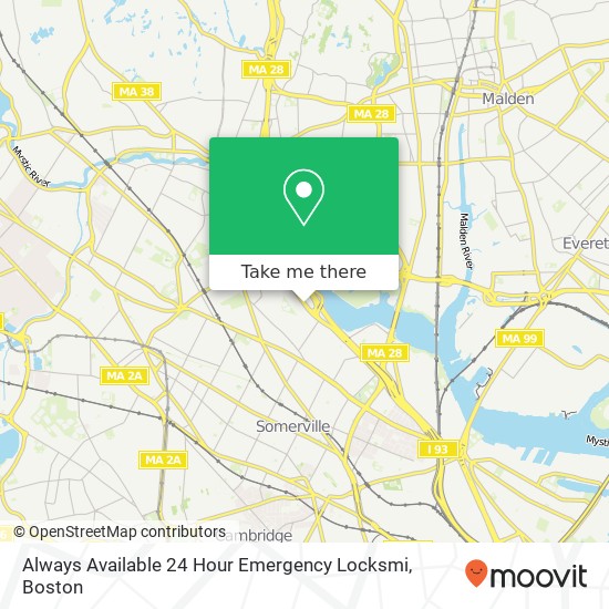 Always Available 24 Hour Emergency Locksmi map