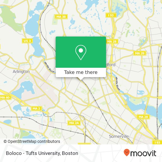 Boloco - Tufts University map