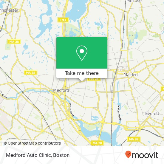 Mapa de Medford Auto Clinic