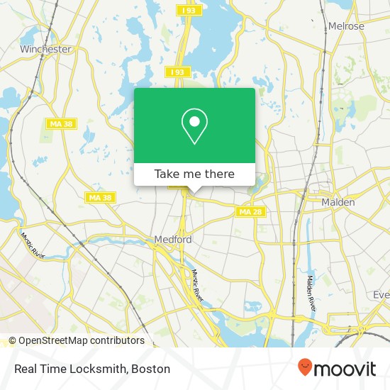 Mapa de Real Time Locksmith