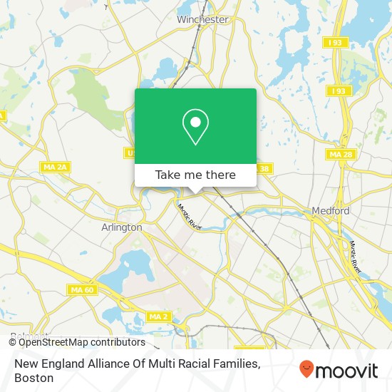 Mapa de New England Alliance Of Multi Racial Families