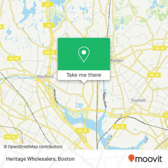 Heritage Wholesalers map