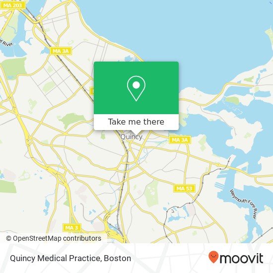 Mapa de Quincy Medical Practice