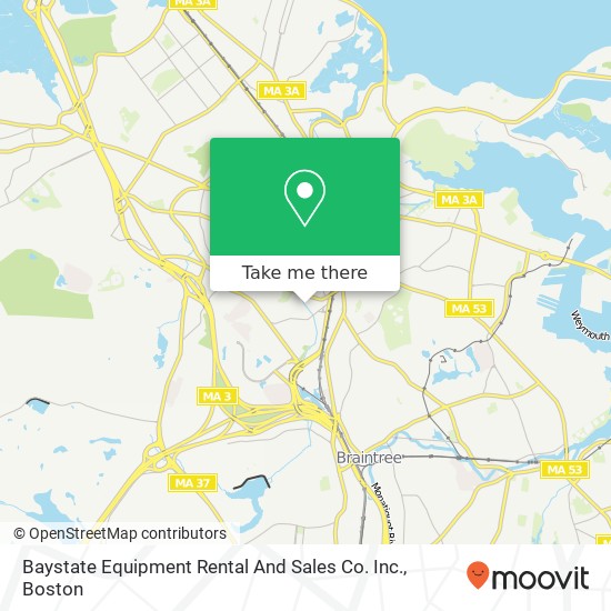 Mapa de Baystate Equipment Rental And Sales Co. Inc.