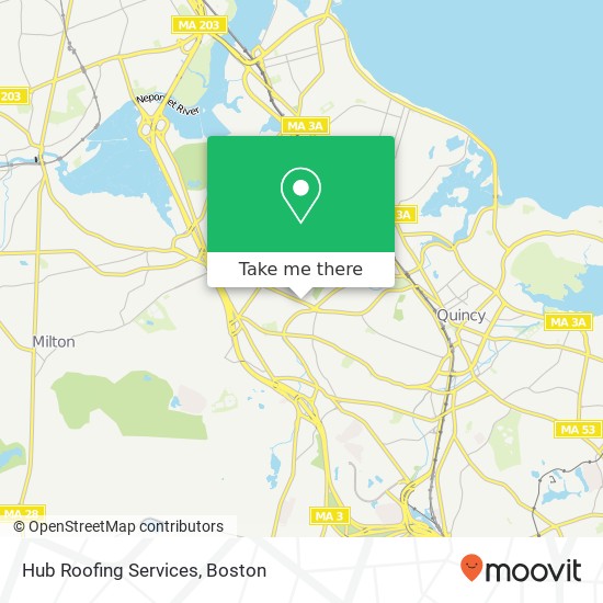 Hub Roofing Services map