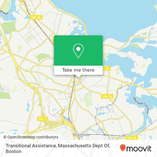 Transitional Assistance, Massachusetts Dept Of map