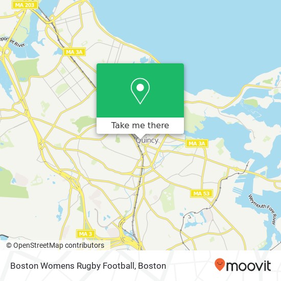 Boston Womens Rugby Football map