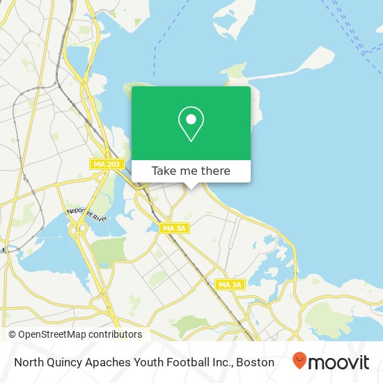 North Quincy Apaches Youth Football Inc. map