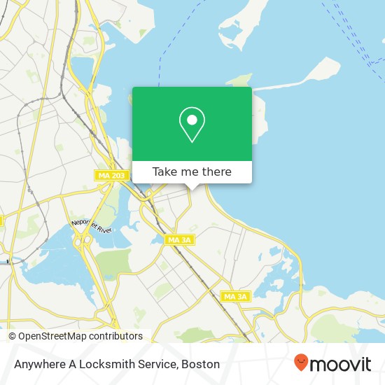 Anywhere A Locksmith Service map