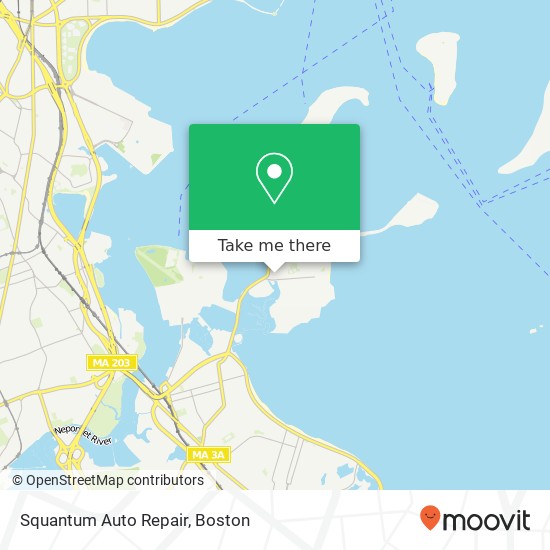 Squantum Auto Repair map