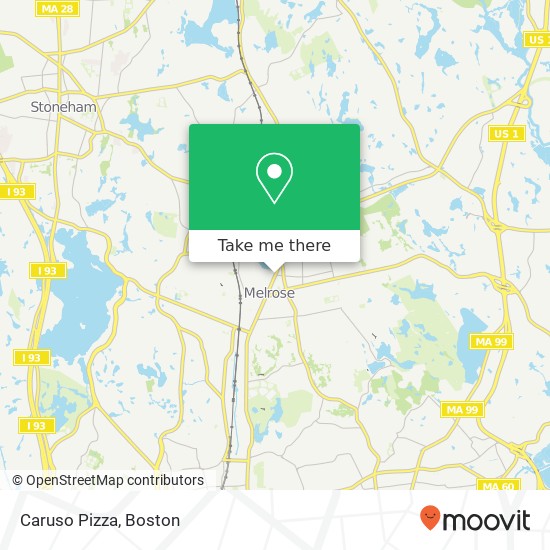 Caruso Pizza map