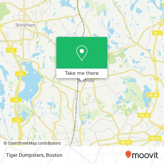 Tiger Dumpsters map