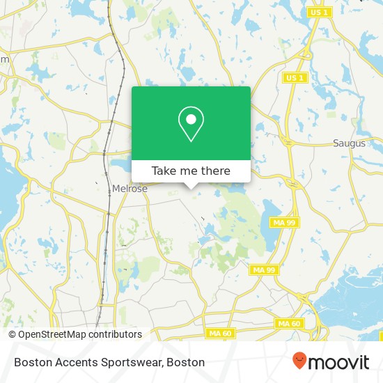 Mapa de Boston Accents Sportswear