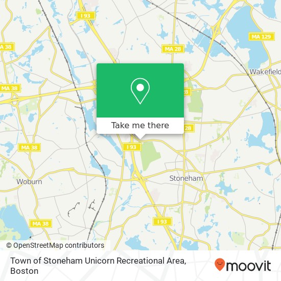Town of Stoneham Unicorn Recreational Area map